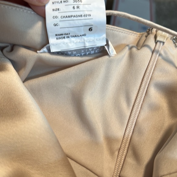 The Dressy Collection by Vivian Diamond Satin Cowl Neck Gown Party Dress - Picture 6 of 6